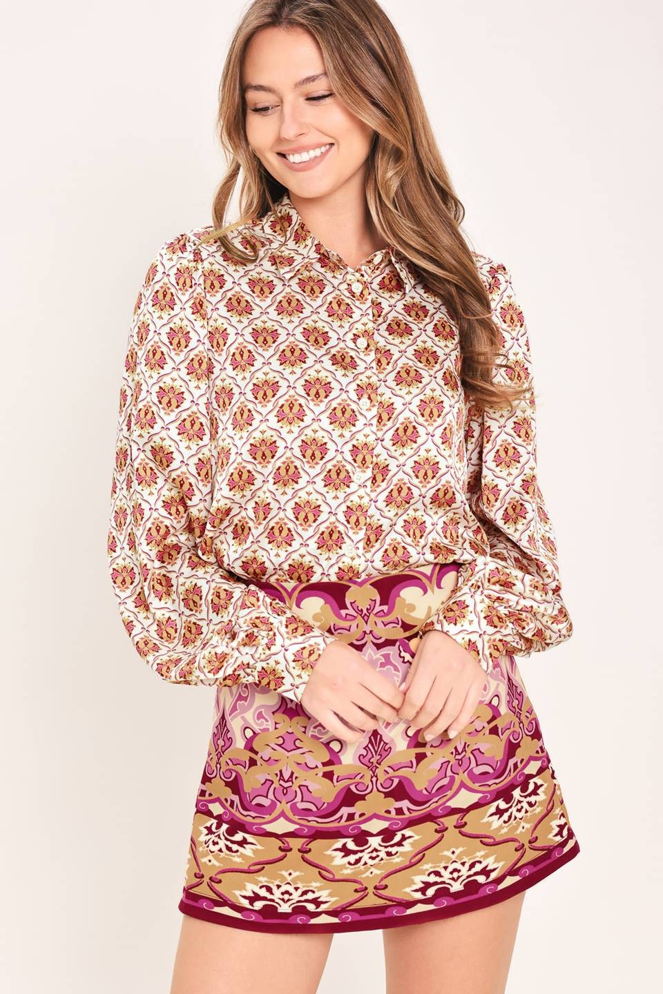 Printed Woven Skort