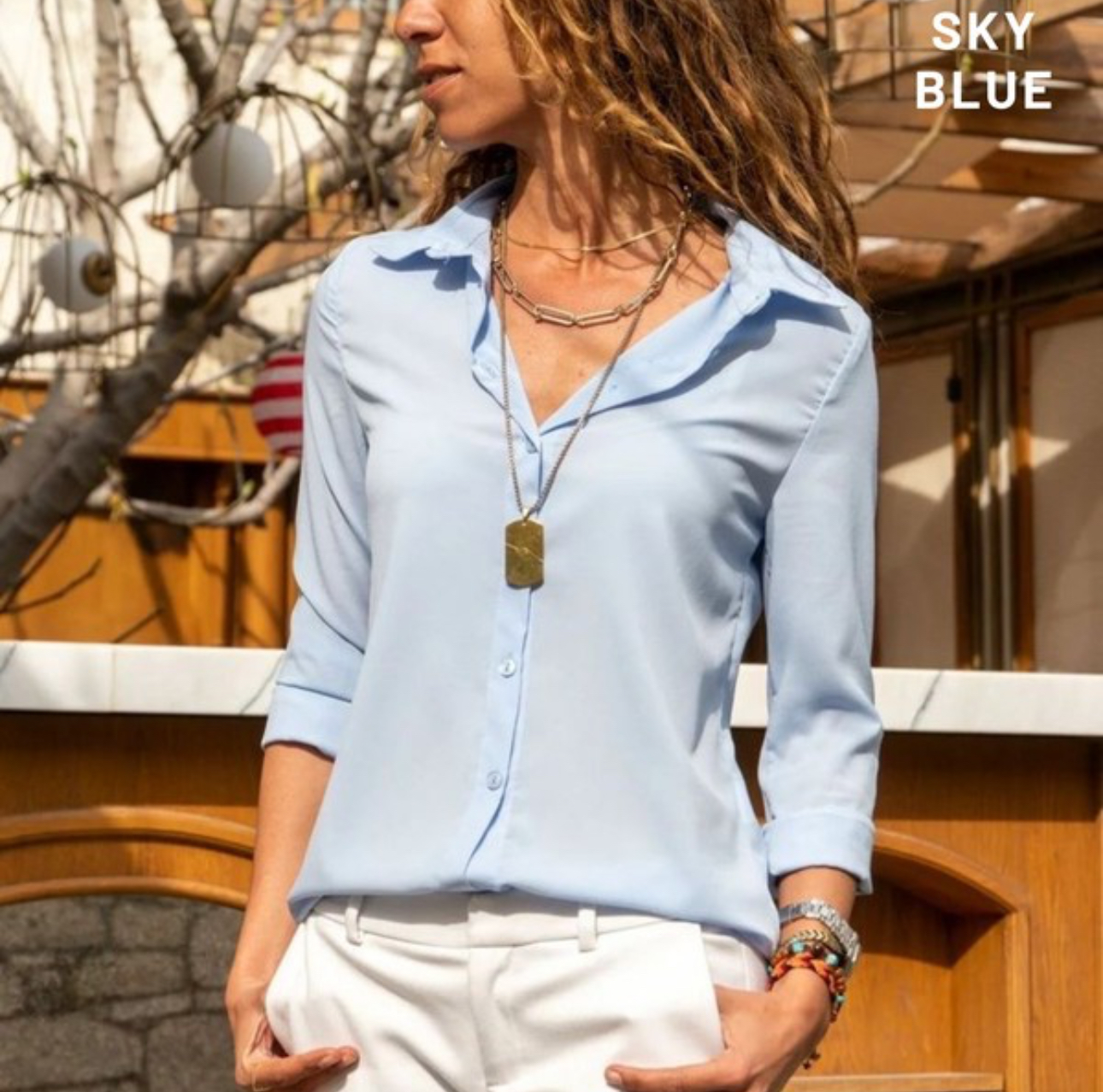 Bonetta Button Blouse